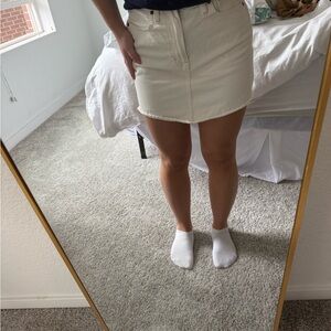 Madewell Cream Mini Skirt
